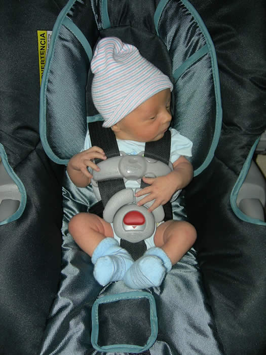 First time in car seat.